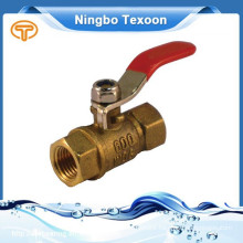 191-T Brass Mini Ball Valve compression and thread ends red handle